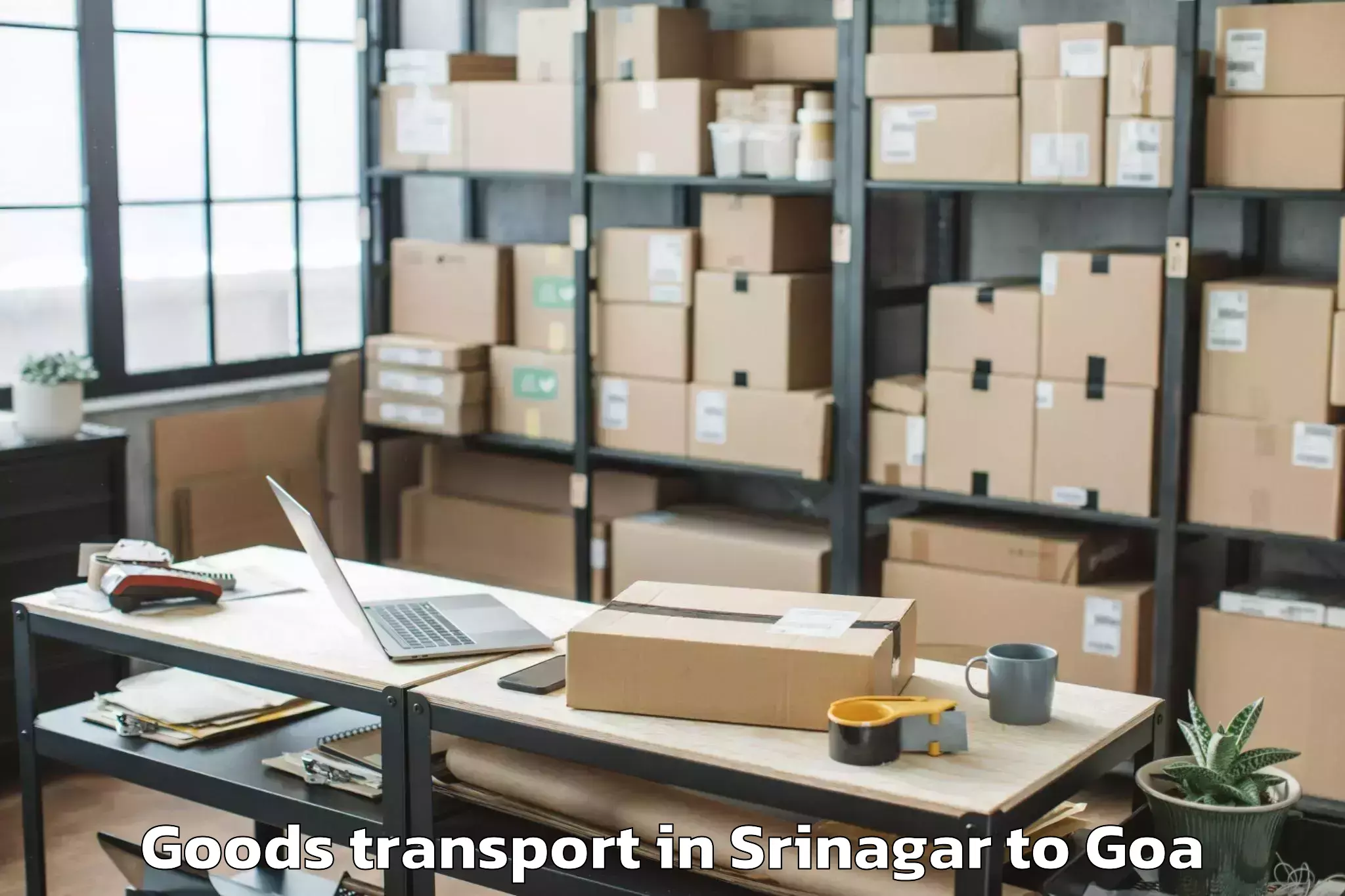 Srinagar to Ponda Goods Transport Booking